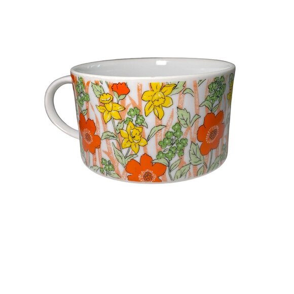 Vintage Flower Garden Japan Ceramic Mug Floral Print - Picture 2 of 6